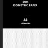 Isometric Paper A4 Pad: 5mm Isometric Grid Graph Notebook, 100 Pages, 90gsm | 3D Industrial Art, Technical Drawing, Engineering, Architectural, ... Engineers, Architects, Designers - Black