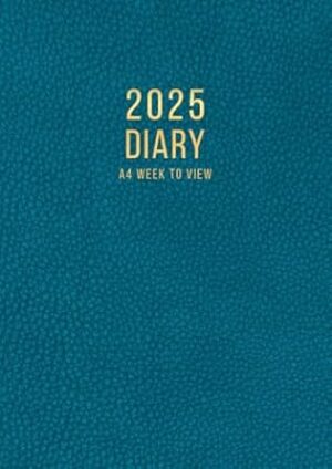 2025 A4 Week to View: A4 Planner Week to View Diary for 52 weeks, dated from Jan 2025 to Dec 2025, A4 Weekly Personal Organiser with Calendars, To-Do List and Notes | Blue Cover