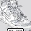 Pocket Calendar 2024-2026: Two-Year Monthly Planner for Purse , 36 Months from January 2024 to December 2026 | Metallic print design | Sneaker coloring page