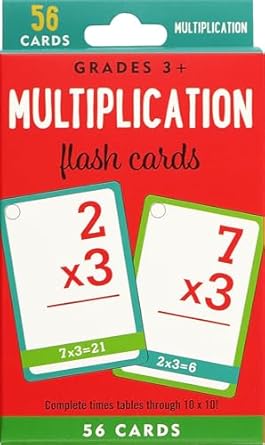 Multiplication Flash Cards (56 cards, Grades 3 and up)