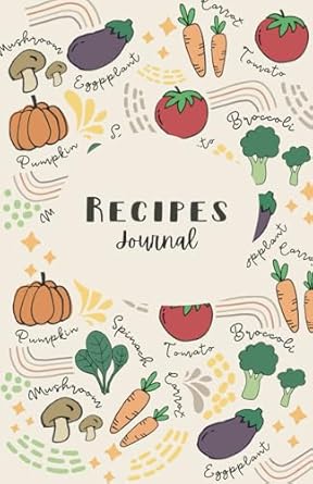 Recipes Journal: Compact 5.5" x 8.5"| Holds Over 50 Recipes | Cookbook Organizer for Home Chefs | Write your own cookbook, Homemade recipes book