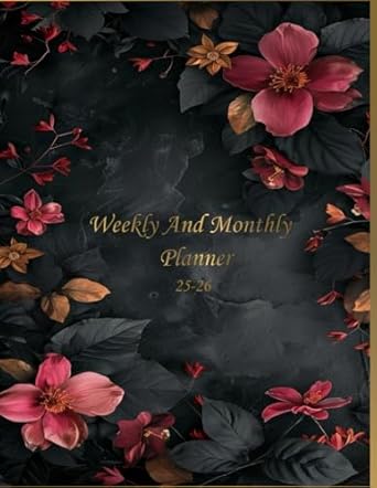 Weekly And Monthly Planner 25-26 : 2 Year Planner 2025-2026 Large Print With Calendar , Contacts , Passwords , Note Pages , Perfect Planner 2025-2026