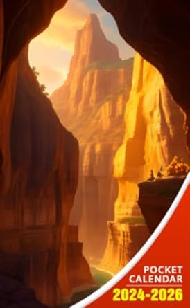 Pocket Calendar 2024 - 2026 With Moon Phase: Three-Year Monthly Planner for Purse , 36 Months from January 2024 to December 2026 | City of gold | El Dorado