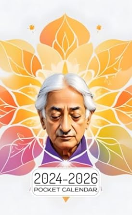Pocket Calendar 2024-2026: Two-Year Monthly Planner for Purse , 36 Months from January 2024 to December 2026 | Jiddu Krishnamurti | Starburst meditation illustration