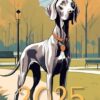 Planner 2025, 2026, 2027, 2028, 2029, 2030 Weimaraner: 378-page Calendar for every day of the year, including every hour with extra montly and yearly page with dogs Weimaraner