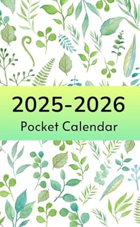 Pocket Calendar 2025-2026 for Purse: 2 Year Monthly Planner Small