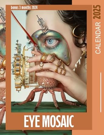 Eye Mosaic Calendar 2025: 15 Art Photography Months Planner From Oct 2024 to December 2025 for Organizing & Planning Giftable Perfect Gift for Birthday, All Holiday