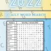 Daily Word Search Calendar 2022: 365 dated word search puzzles - One Puzzle a Day Calendar