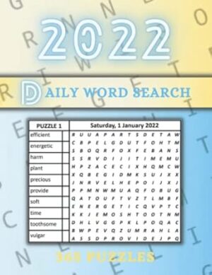 Daily Word Search Calendar 2022: 365 dated word search puzzles - One Puzzle a Day Calendar