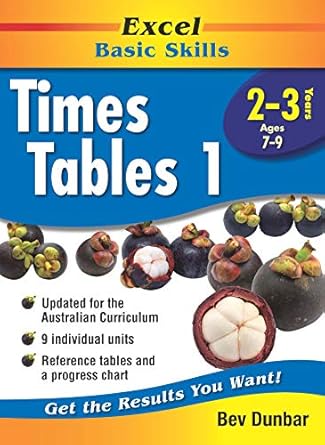 Excel Basic Skills Workbook: Times Tables 1 Years 2-3