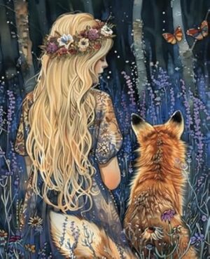 The Forest Fairy 2025 Monthly Planner - A girl and her fox - 7.5x9.25 inches, Monthly calendars, Weekly spreads include To Do List, Priorities, Reminders, Notes, Adventures and Gratitude Pages