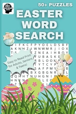 Easter Word Search: 50+ Puzzles - Easy to Read Print for Adults, Seniors & Teens