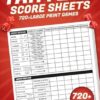 Yahtzee Score Sheets: 720+ Score Games for Scorekeeping, Yahtzee Score Pads, 6 X 9 Large Print Yahtzee Score Sheets (+120 Pages Yahtzee Score Book)