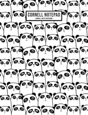 Kawaii Panda Cornell Notepad: Cornell Method Notebook | Cornell Style Notepad | Large 8.5 x 11