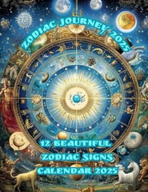Zodiac Journey 2025: 12 Beautiful Zodiac Signs Calendar 2025 | May each month inspire you with the wisdom of the cosmos!