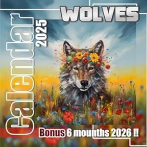 Wolves Calendar 2025-2026: 18 Months of The Animal from Jan 2025 to Jun 2026|Great Gift For Organizing & Planning, US Holidays|Kalender Calendario Calendrier