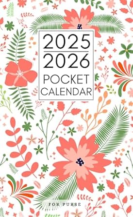 Pocket Calendar 2025-2026 for Purse: 2 Year Pocket Planner January 2025 - December 2026