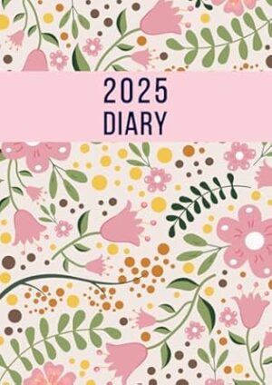 2025 A4 Page A Day: One Page Per Day Daily Diary Planner & Organiser for 365 Days, dated from Jan 2025 to Dec 2025, Fully Lined Journal Notebook with Calendars, To-Do List and Notes | Pink Floral