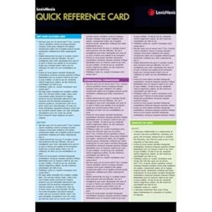 Quick Reference Card: Constitutional Law, 3rd edition