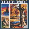 Mystery Mosaics Color By Number Colorful Nature: Pixel Art Coloring Book for Adults and Kids | Color Quest for Stress Relief & Relaxation