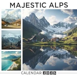 Majestic Alps Calendar 2025: Breathtaking Alpine Landscapes All Year, Featuring Final 3 Months of 2024, Ideal for Alpine Enthusiasts, A Perfect Gift for Every Season