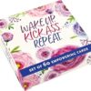 Wake Up Kick Ass Repeat Motivational Card Deck (60 Different Cards)