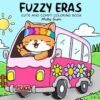 Fuzzy Eras: Cute and Comfy Coloring Book for Adults and Teens with Relaxing Retro Scenes and Adorable Animals Characters