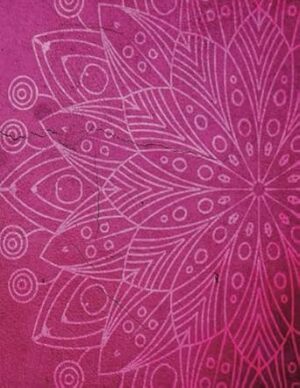 Mandala pink Notebook with Calendar - 2025-2026, 120 white pages with wide ruled, 8,5 x 11, Paperback