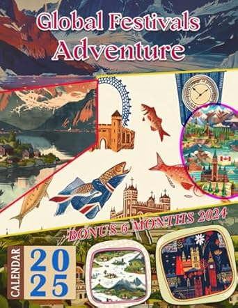 Global Festivals Adventure Calendar 2025: 18-Month Vintage Country Photography For Kids And Adult, From Jul 2024 to Dec 2025, Perfect for Planning and Organizing Your Year