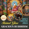 Stained Glass Gracious Buddhism Calendar 2025: 15 Months From Oct 2024 to December 2025 for Organizing & Planning Giftable Perfect Gift for Birthday, All Holiday