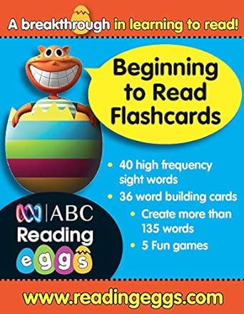 ABC Reading Eggs Level 2 Beginning to Read Flashcards Ages 5-7