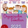 Organizador Familiar 2025 5 Personas: Calendario familiar mensual para una familia, Enero a Diciembre de 2025, tamaño A4