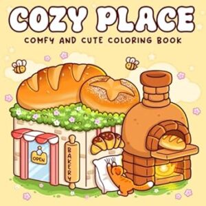 Cozy Place: Comfy and Cute Coloring Book for Adults and Teens Featuring Hygge Corners and Little Spaces for Relaxation and Stress Free