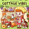 Cottage Vibes: Coloring Book for Adults and Teens, Easy Designs of Cute Cottages, Village Corners, and Cozy Family Moments for Stress Relief