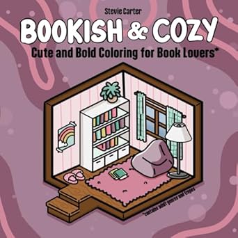 Bookish & Cozy: Adult colouring book for readers