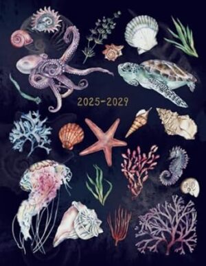 2025-2029 Monthly Planner: 5 Year Calendar Organizer [Marine]