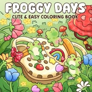 Froggy days: A Cute Frog Coloring Book Featuring Fun Adventures with Cheerful Froggy Friends for Adults and Teens, Calming Designs for Relaxation