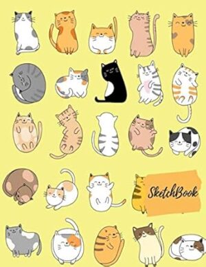 Sketch book: Cute cat: Sketch Pad for Drawing, Doodling, Writing and Painting (8,5 in X 11 in)-100 pages