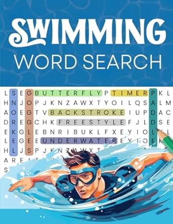 Swimming Word Search: +1000 Themed Puzzles for Swimmers, Water Sports Enthusiasts, Gift Ideas for Pool Owners